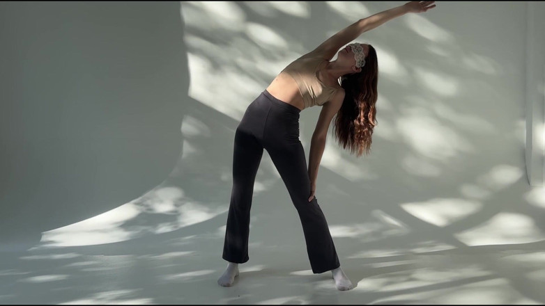 Holy Harlot: Stretching Goddess in Tight Leggings and Mask