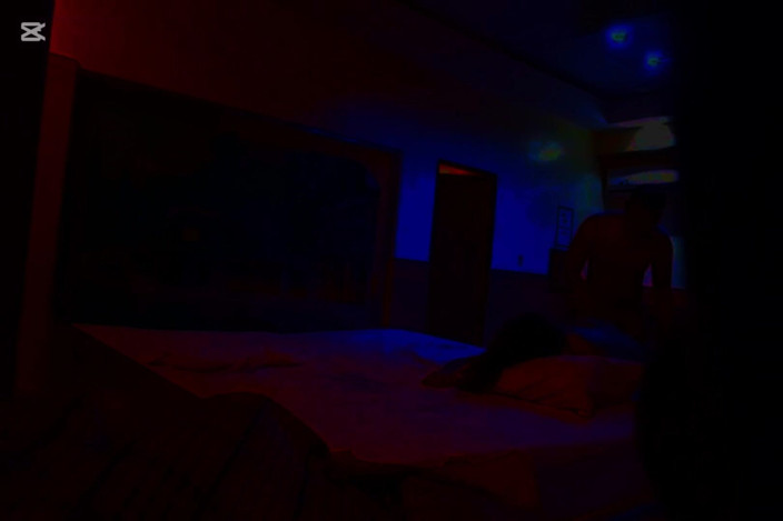 Afrocouple: Scopata duramente in motel con red light parte 3