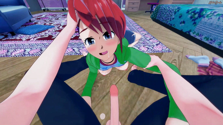 Hentai Smash: Frankie Foster spottar ut din sperma och knullas sedan från...