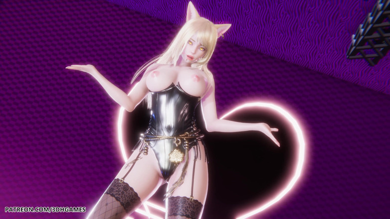 3D-Hentai Games: [mmd] Hellovenus - tarian striptis seksi ahri yang lengket dan liga...