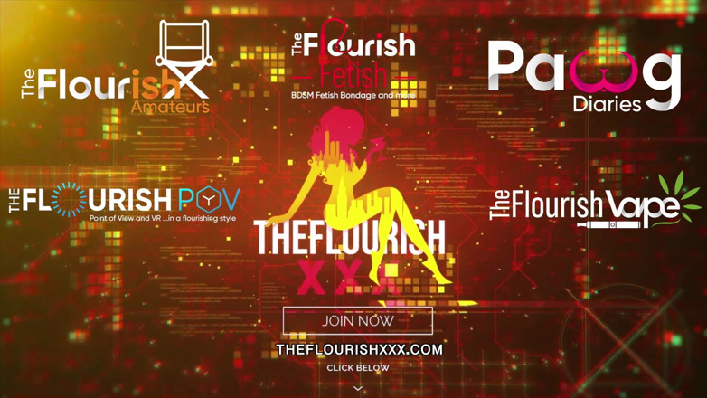 The Flourish XXX: Futai în cur la duș și fete cu vibrator legat se joacă