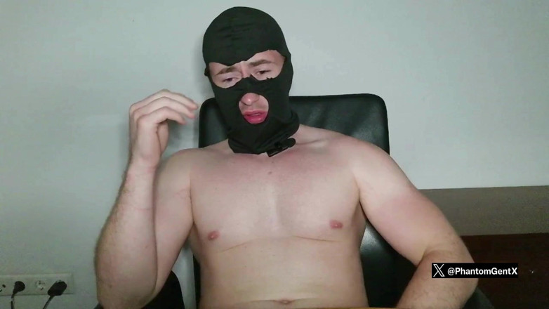 PhantomGentX: Maskierter stiefvater phantomgentx streichelt riesigen schwanz mit wilden Dirtytalk - folge...