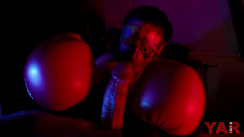 YARzabello: Boxing fight big cock in the left corner wife in...