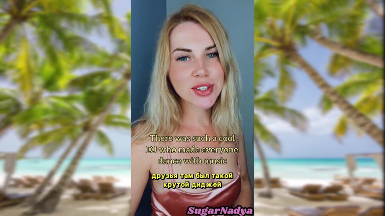 SugarNadya: Rosyjska milf blondynka opowiada, jak wakacje w Republice Dominiki