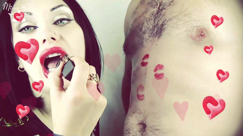 Goddess Misha Goldy: Valentines - compilação de beijos no rosto e corpo!