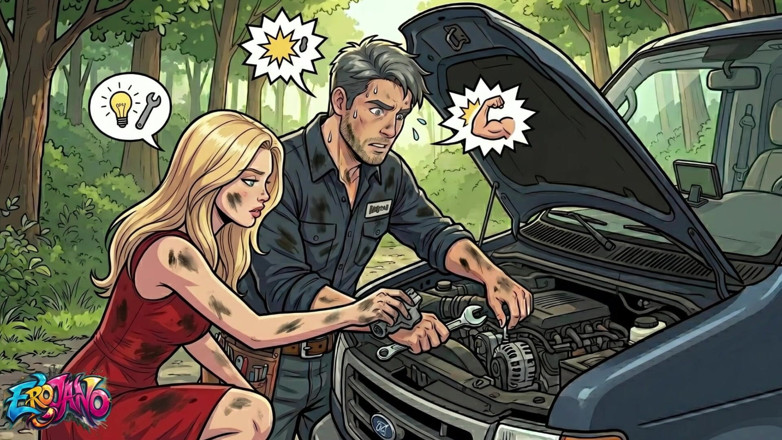 Erojano: Technicien de maintenance baise trois belles femmes en une journée -...