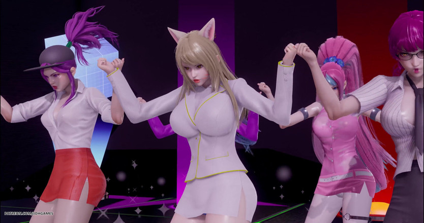 3D-Hentai Games: Chung Ha - striptease snapping Ahri, Akali, Kaisa, Evelynn, Seraphine KDA 3D...