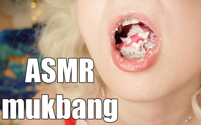 Arya Grander: ASMR mukbang w aparatach ortodontycznych, lody jedzenia fetysz ust