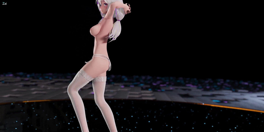 MikuMotion: [mmd] 초콜릿 크림 란제리 드레스; 화이트 스타킹; 힐; 스트립쇼