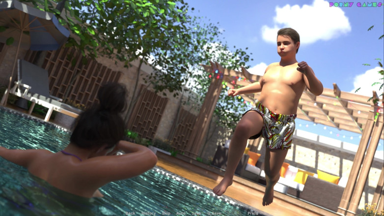 Porny Games: Soție exibiționistă de Wihte Foam - sex la duș cu mama...