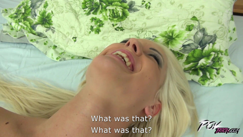 POV Bitch: Blanche Bradburry, blonde excitée, exhibe son creampie après avoir baisée