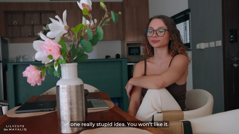 Lily Cute: Hot Roommate Offers to Stay Naked to Survive the Heat...