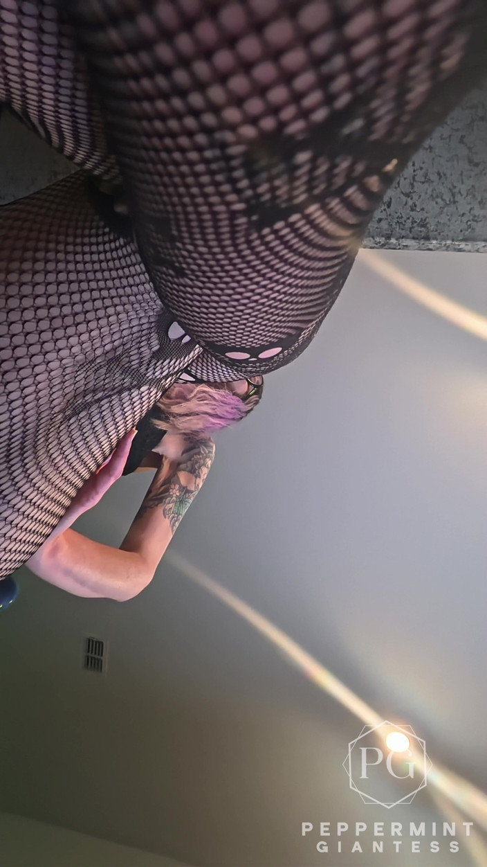Peppermint Giantess: 73 dev kadın doldurulmuş kabuklar pişiriyor - minik adam 8 inç topuklu...