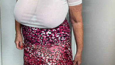Mature Girdle, big boobs and feet fun