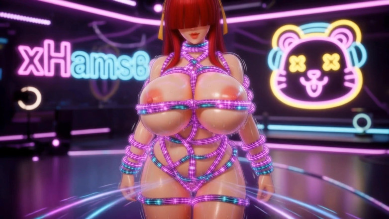 Stories&Anime: 3D shermie kof glowing shibari bondage - Elektronische Seile ficken sie...