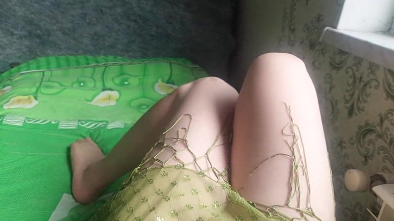 Kitty_Cross: 흰색 귀여운 다리의 섹시한 사막 댄서 드레스 매끄러운 피부