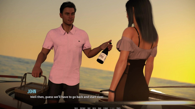 3D Cartoon Porn: Dominos beach 16 john kencan pertama fiona boat ocean sunset sfw