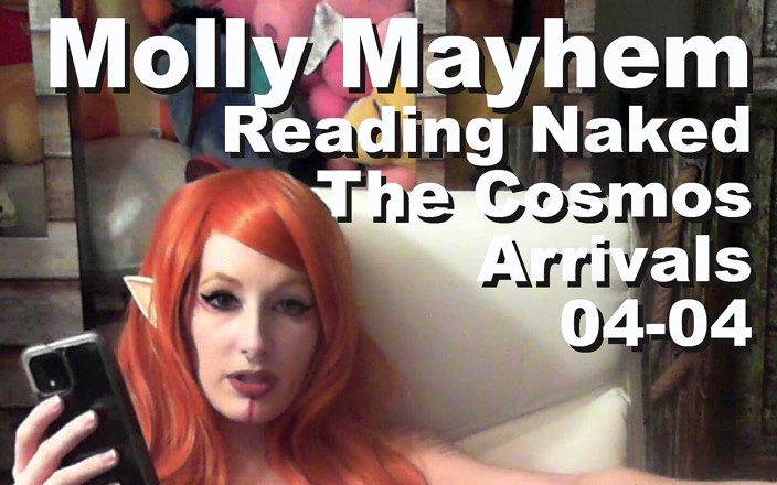Cosmos naked readers: Mollie Mayhem leyendo desnuda Las llegadas del Cosmos pxpc1044-001