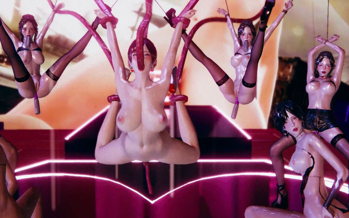 MikuMotion: Promiscuous Nightclub 3 Tee Group P Meat Urinal Lewd Screaming Creampie...