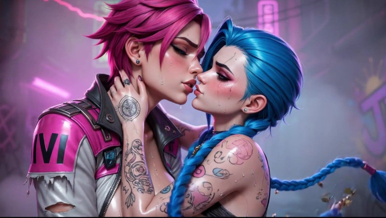 Ianimedia: La compilation di jinx bagnate provocanti grandi tette ed ahegao...