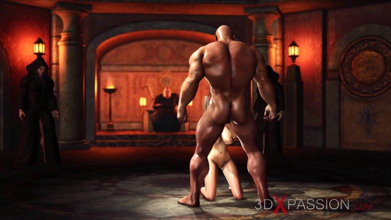 3dxpassion: Majlis ritual. Si blonde muda seksi dikongkek keras oleh seorang...