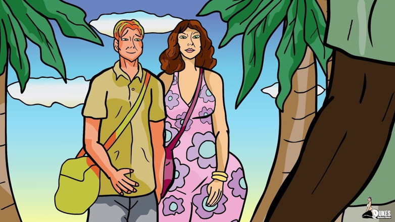 Dukes Hardcore Honeys: Curvilínea Esposa Trai O Marido Enquanto Está De Férias
