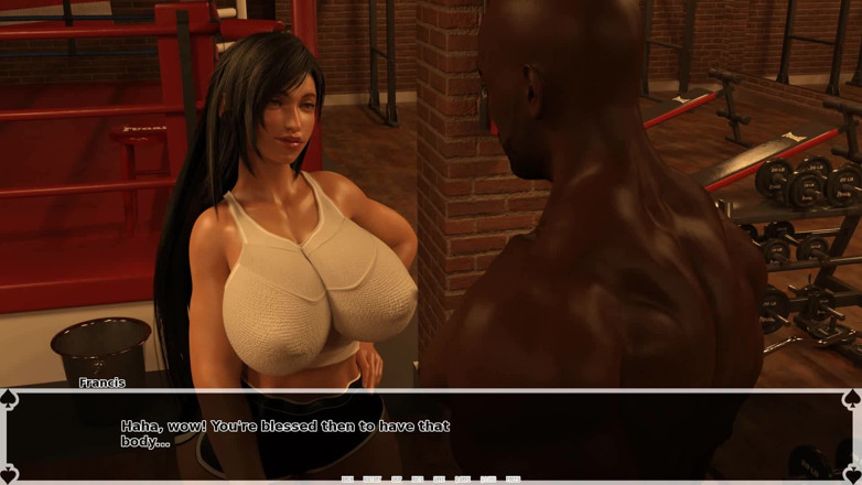 Dirty GamesXxX: Темные небеса Tifa: азиатская телочка с огромными сиськами растягивает себя с тренером за спиной ее мужчины - эпизод 13
