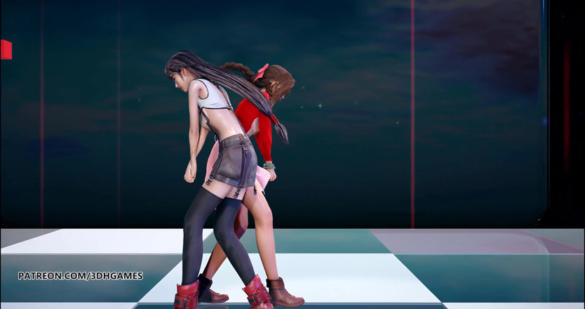 3D-Hentai Games: Berry Good - Меллоу Меллоу, Tifa Lockhart Aerith, сексуальный стриптиз, финальная фантазия 7 ремейк FF7