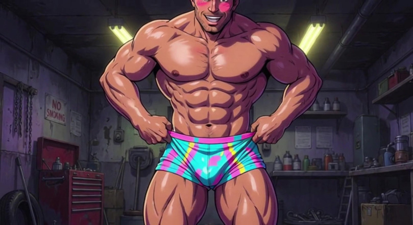 Erotic Man: Ai musculosos mecánico garaje