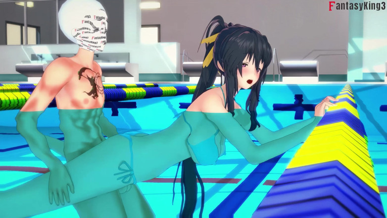 Fantasy king: Rias &amp; Akeno Dreier beim telefonieren und Akeno werden im Pool...