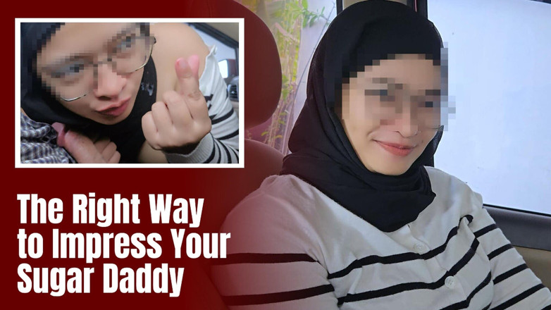 Minokiiko: Tesettürlü üniversiteli kız arabada şeker babasıyla eğleniyor - minokiiko