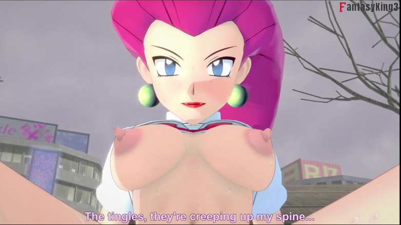Fantasy king: Jessie Rocket parkta ateşli seks - poketmonster