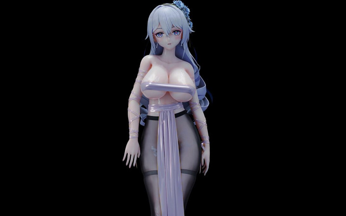 MikuMotion: [ммд] качка, качка, Ва Да Да, олія, яскраво-фіолетовий бандо, відкритий трусики, чорний шовк, анальний пробка, намистини