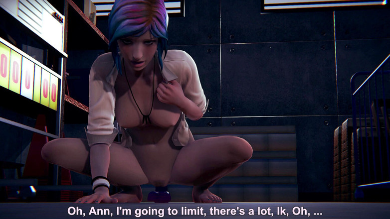 Waifu club 3D: Chloe cavalga vibrador e goza