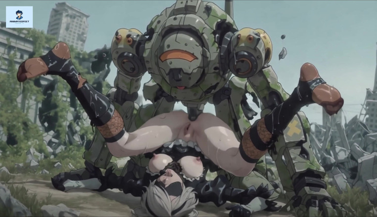 Animatedfeet: 2b Nier Automata Anime Hentai Anální Mecha Sex Punčochy