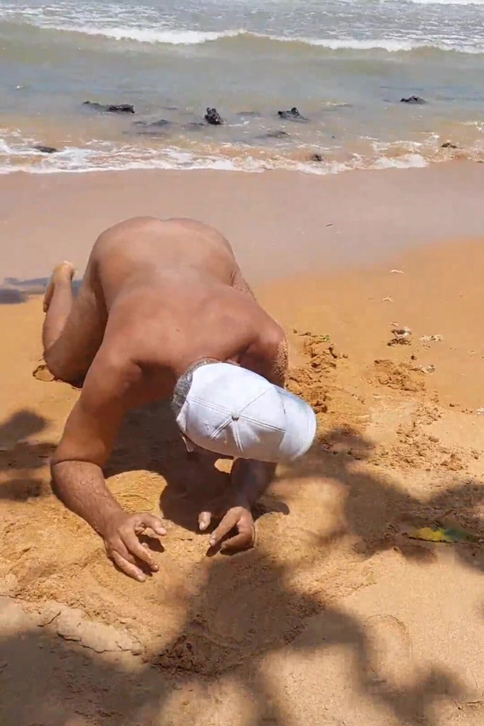 Ladysilvas: Ladysilva Showing off Her Hot Ass on the Beach Naked