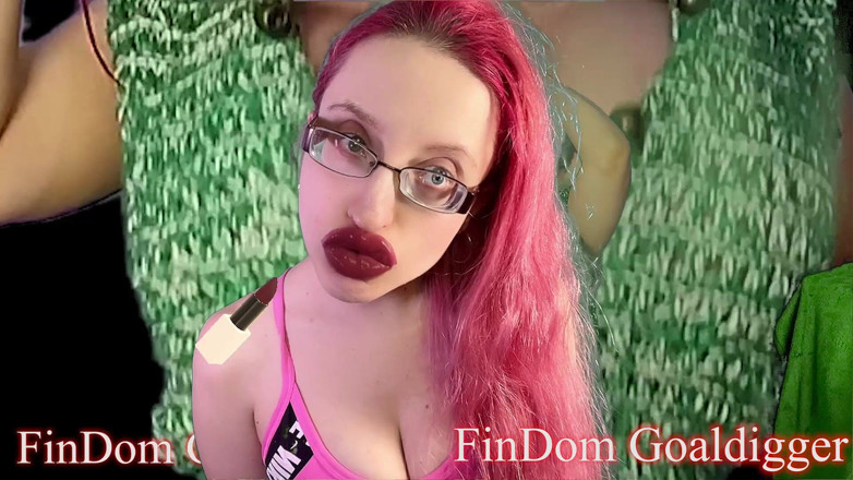 FinDom Goaldigger: Transformation du rouge à lèvres