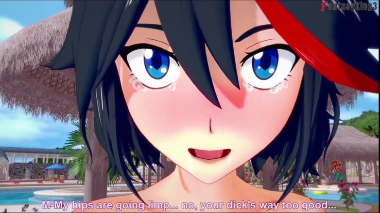 Fantasy king: Ryuko matoi ahegao havuzda seks