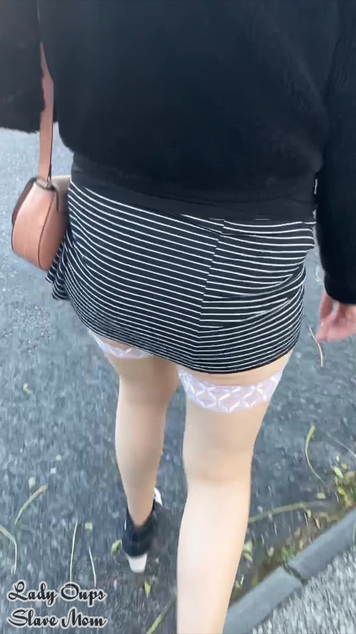 Lady Oups: Walk on the Street in a Micro Skirt, Plug and...