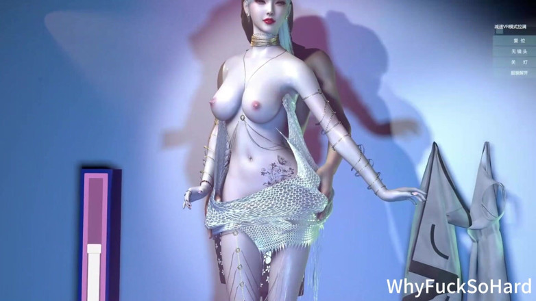 Why fuck so hard: Une strip-teaseuse asiatique super mignonne avec une grosse bite sexy