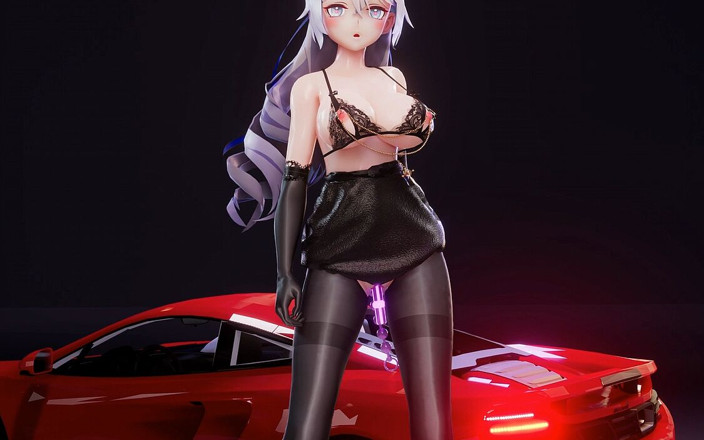 MikuMotion: 32, [mmd] Big Duck Duck - Зарозумілий танець Абракадабра Чорний шовковий панчохи Сексуальна білизна Ланцюжок на грудях Анальний пробка Подвійний отвір Поштовхи