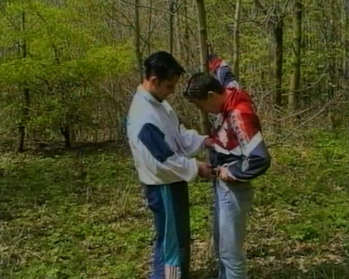 Gay 90's Vintage Porn: Pożądliwa męska skóra kontakt # 2