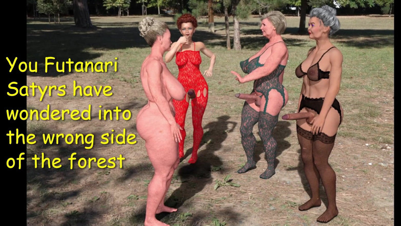 Mature Futanari Lovers: Футанарі Сатиріс проти The Wood Nymps