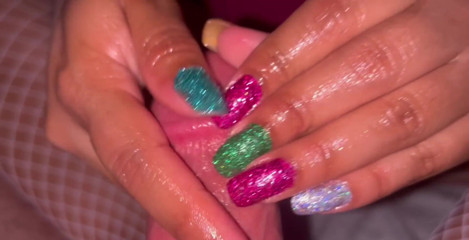 Latina mala: Footjob dan handjob jala