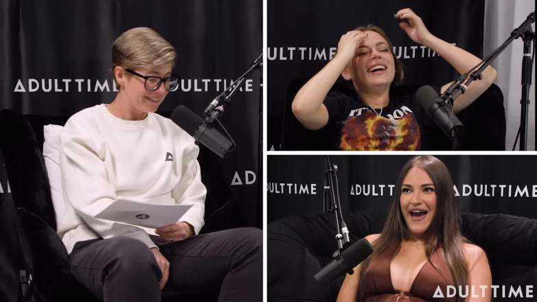 Adult Time Podcast: Gizelle Blanco e Anna Claire nuvens feromônios, tesoura e arbusto |...