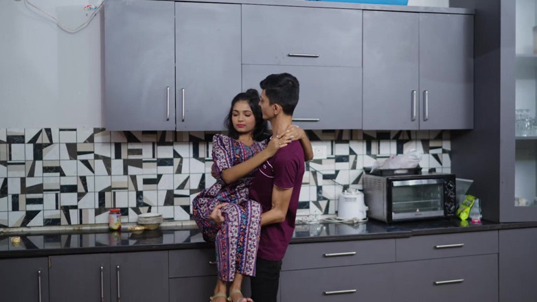 Triflicks: Desi Girl 18 Years Old Tight Pussy Hardcore Sex in Kitchen