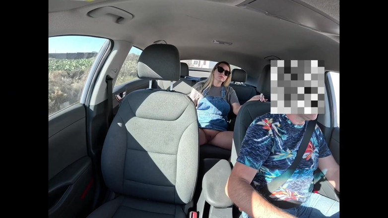 Emma Voyeur: Girl No Panties Masturbating in the Taxi
