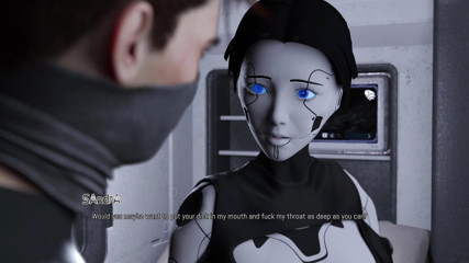 Viz Ardour: 来自饥渴的丰满黑发 ai 性爱机器人女孩的 Projekt 激情口交