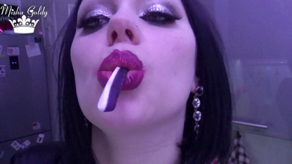 Goddess Misha Goldy: Snake chomp!