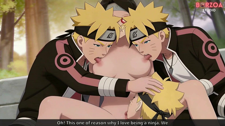 Borzoa: Naruto: Boruto gangbang e creampie sarada - Andati storti (Hentai senza censure)